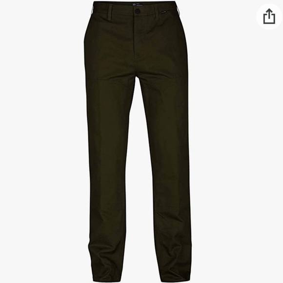 Hurley Other - Hurley Men's Sunday Slim Fit Pants Button Fly Olive Green A09721 $80 Size 32
